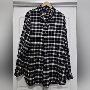 Polo Ralph Lauren Black and White Plaid Men's Shirt